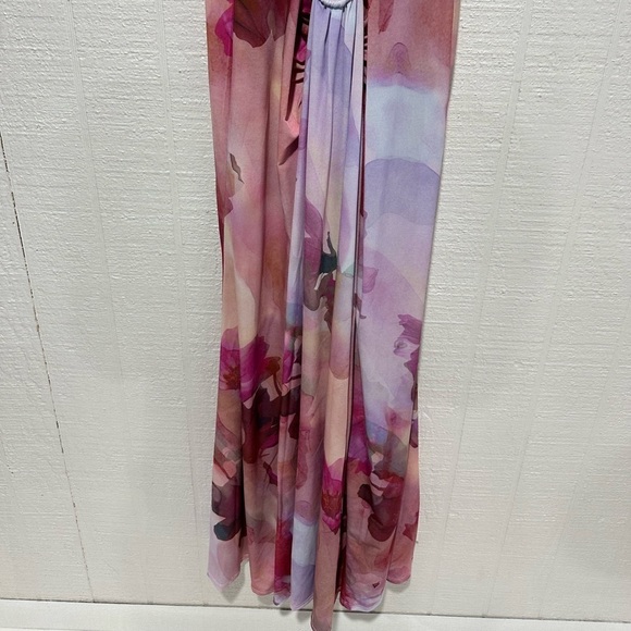 NWT Asos True Violet cut out maxi dress in pink print size 8 - Picture 4 of 12